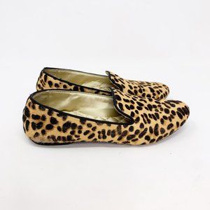 Birdies Womens The Starling Brown Black Leopard Flat Slip On Shoes Size US 6.5